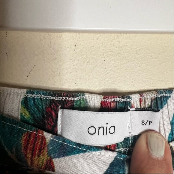 Onia Mila Pull On Tropical Cover Up Beach Pants Viscose Size Small - Picture 13 of 13